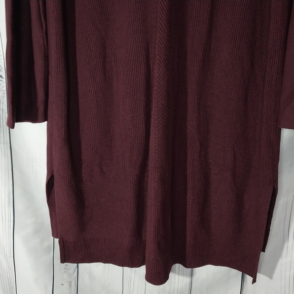 J Jill Womens Plum Longline V-Neck Cardigan Coatagin Pockets Sweater Size XL - Picture 12 of 15